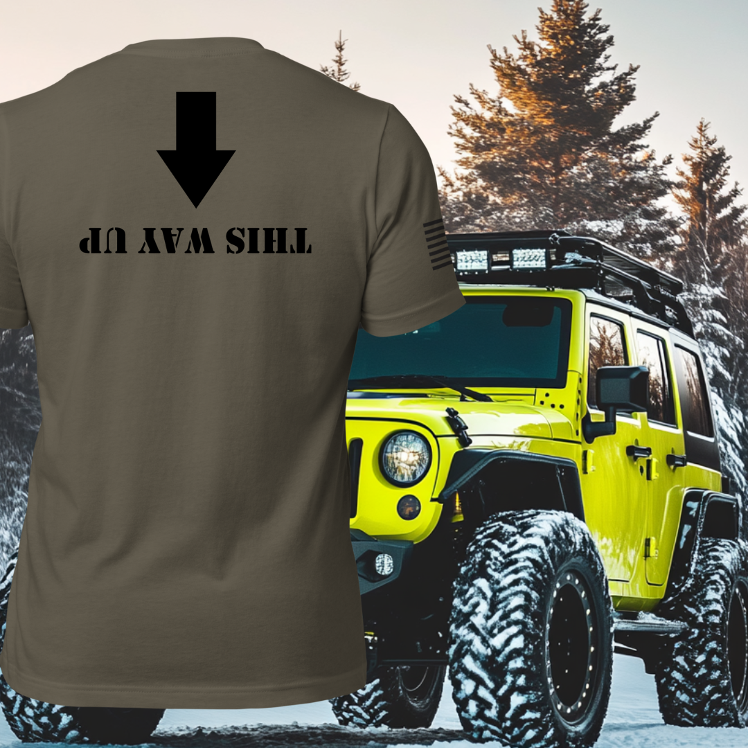 THIS WAY UP JEEP SHIRT