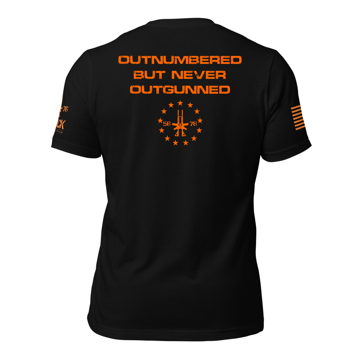 NEVER OUTGUNNED - THE 2A PATRIOTIC SHIRT