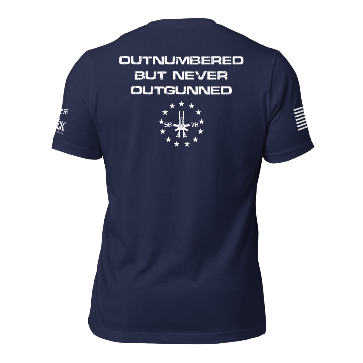 NEVER OUTGUNNED - THE 2A PATRIOTIC SHIRT