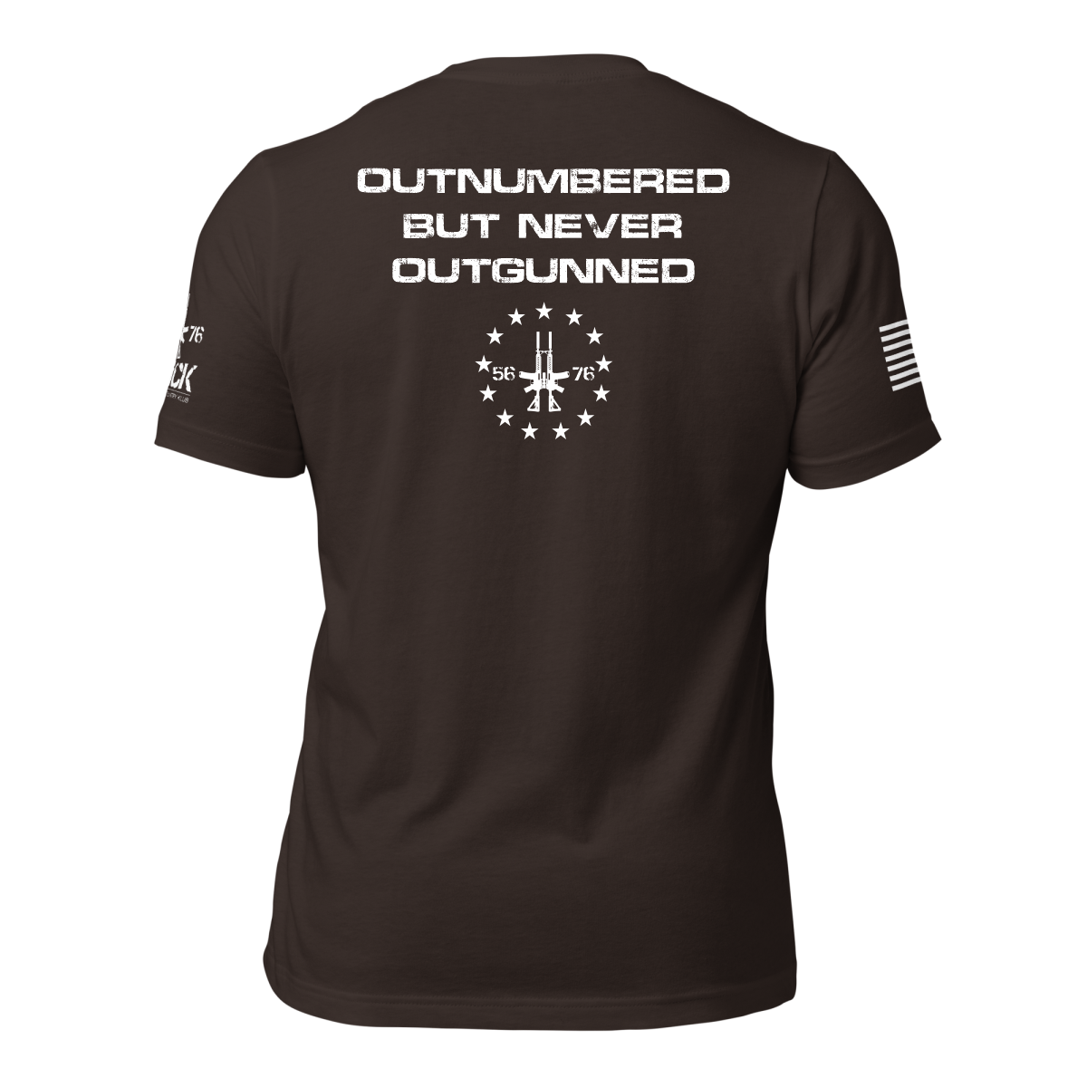 NEVER OUTGUNNED - THE 2A PATRIOTIC SHIRT