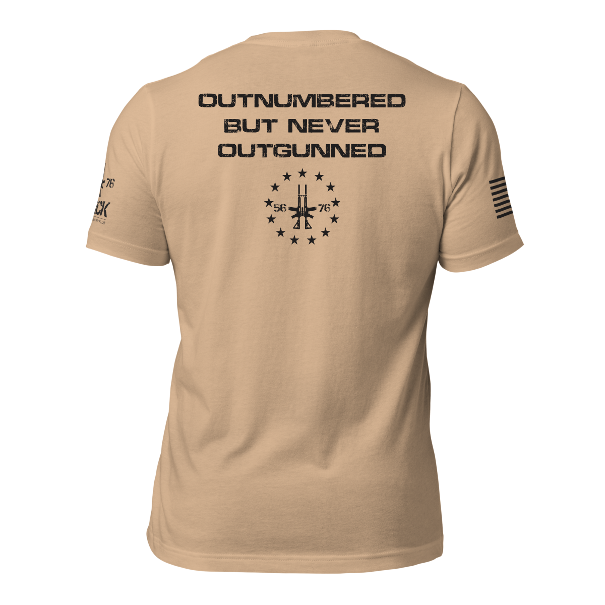 NEVER OUTGUNNED - THE 2A PATRIOTIC SHIRT