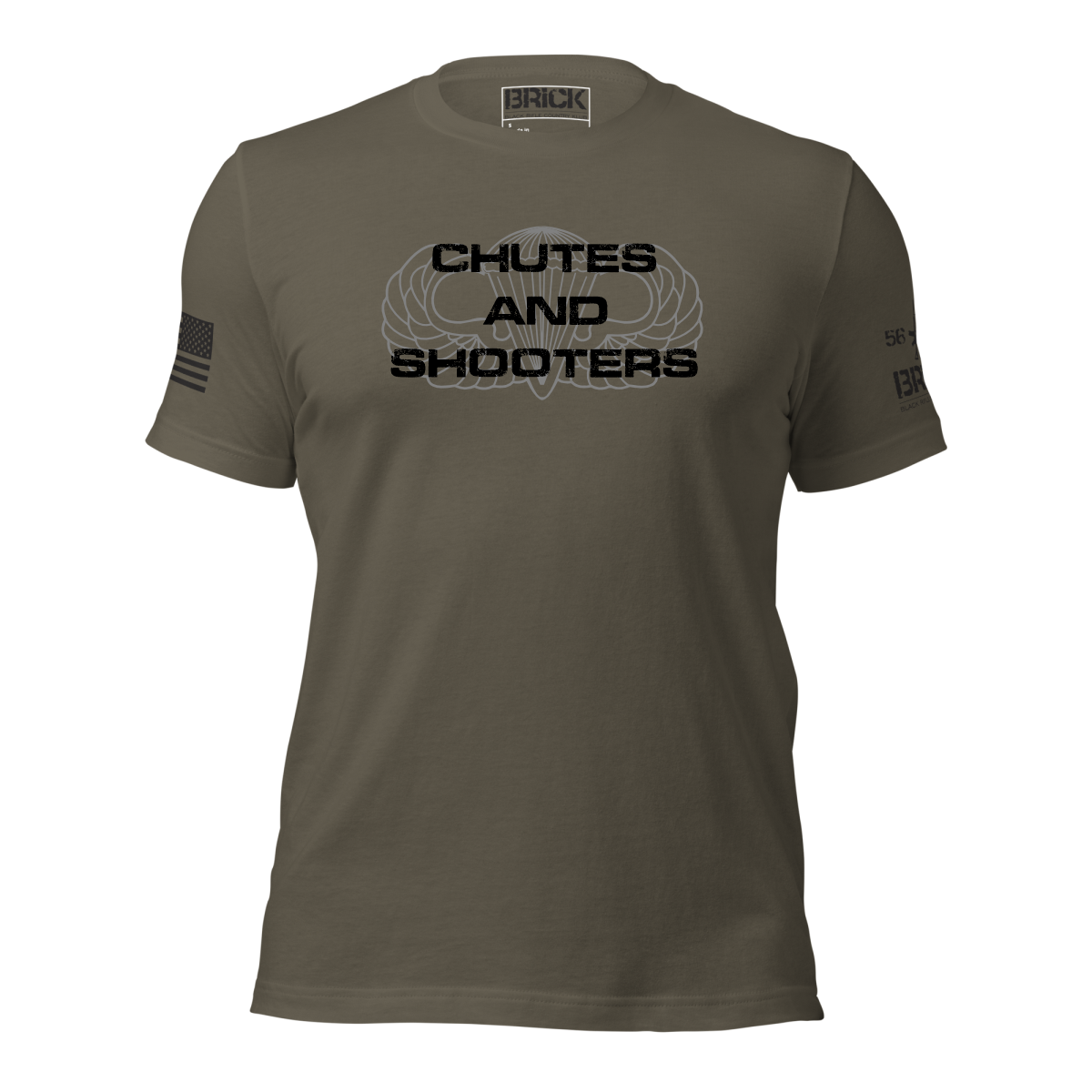 CHUTES AND CHOOTERS PATRIOTIC MILITARY SHIRT