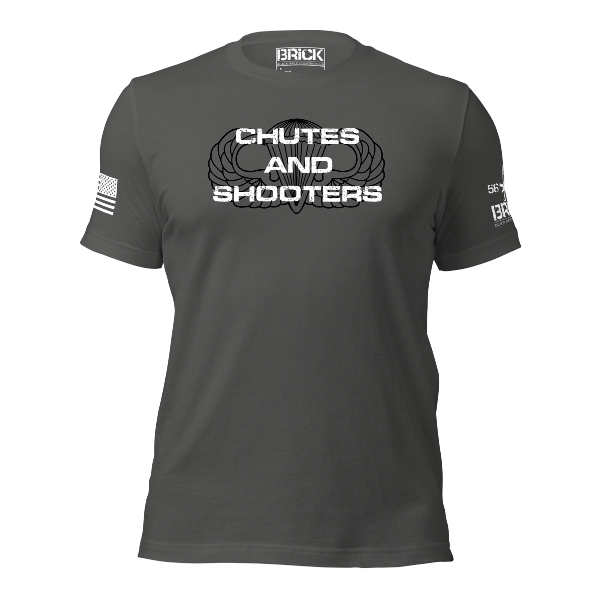 CHUTES AND CHOOTERS PATRIOTIC MILITARY SHIRT