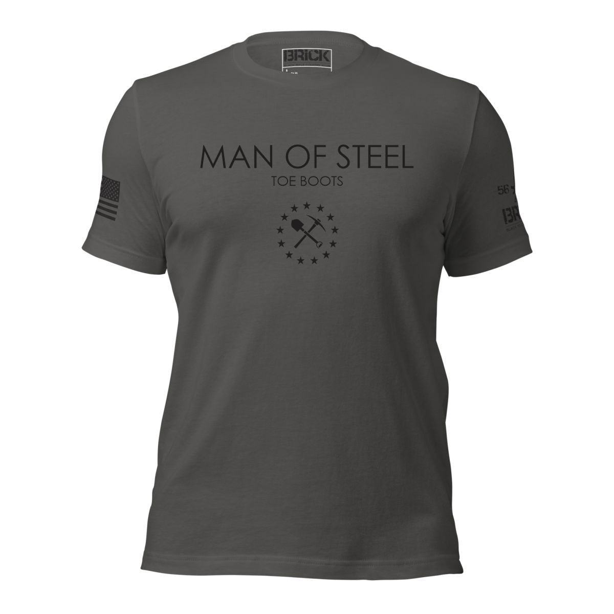 MAN OF STEEL TOE BOOTS GRAPHIC SHIRT