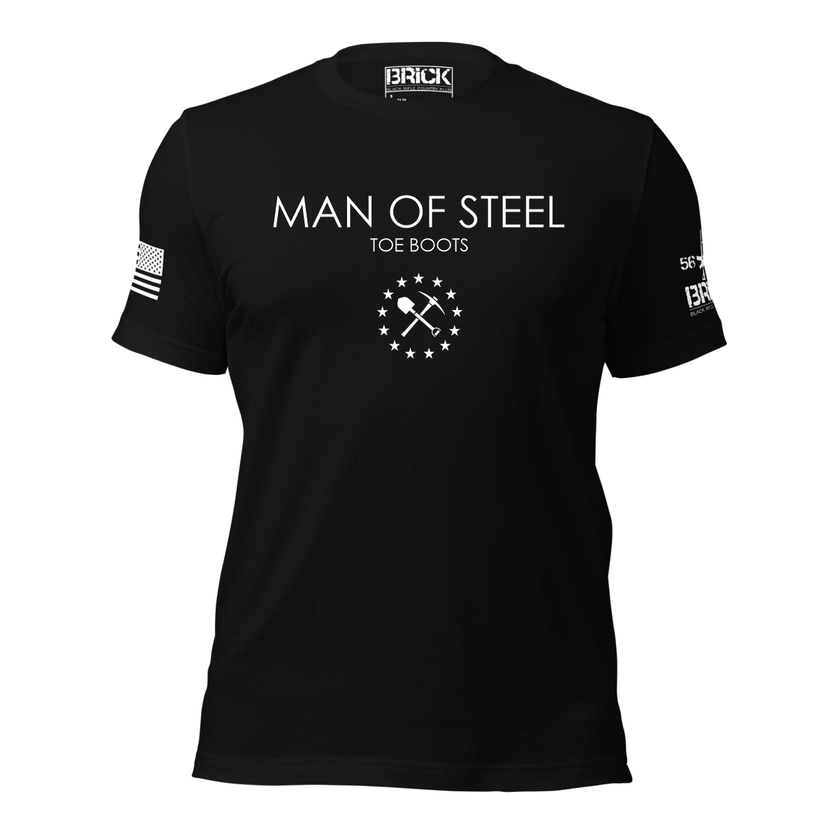 MAN OF STEEL TOE BOOTS GRAPHIC SHIRT
