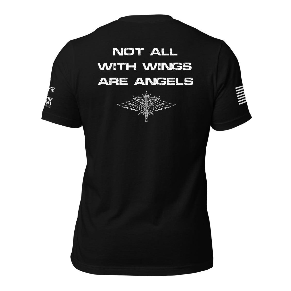 NOT ALL WITH WINGS ARE ANGELS MILITARY SHIRT