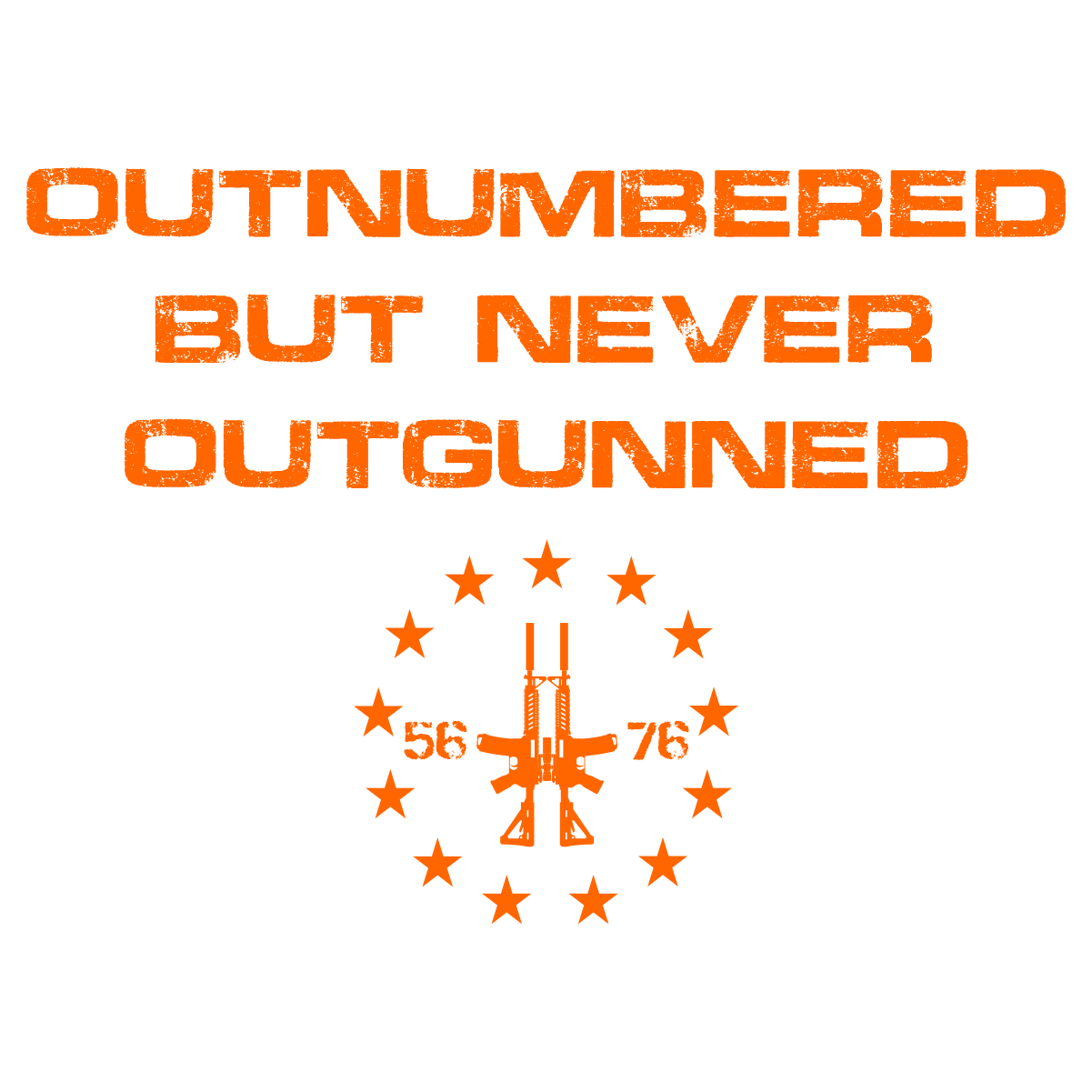 NEVER OUTGUNNED - THE 2A PATRIOTIC SHIRT