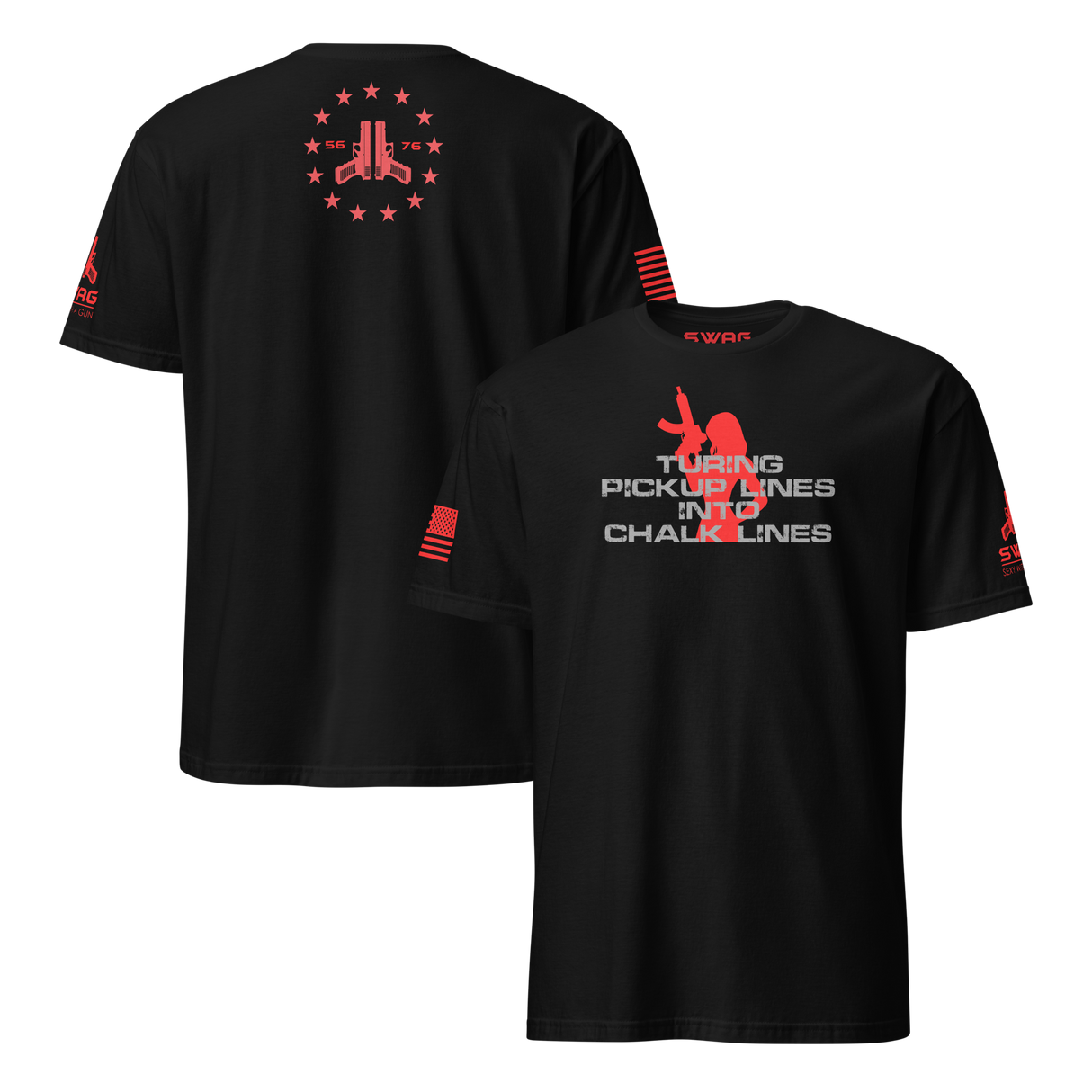 CHALK LINES 2A GAMER GIRL PATRIOTIC SHIRT