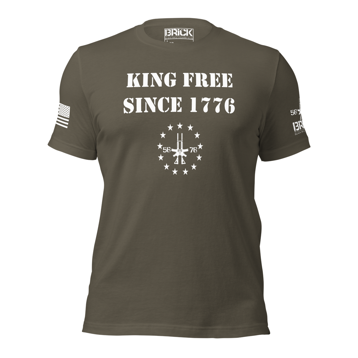 KING FREE SINCE 1776 PATRIOTIC TEE SHIRT