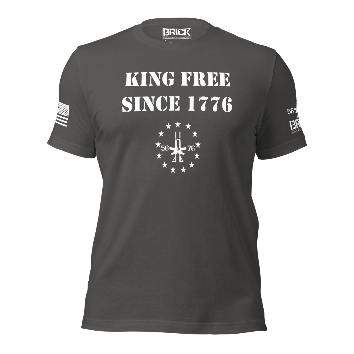 KING FREE SINCE 1776 PATRIOTIC TEE SHIRT
