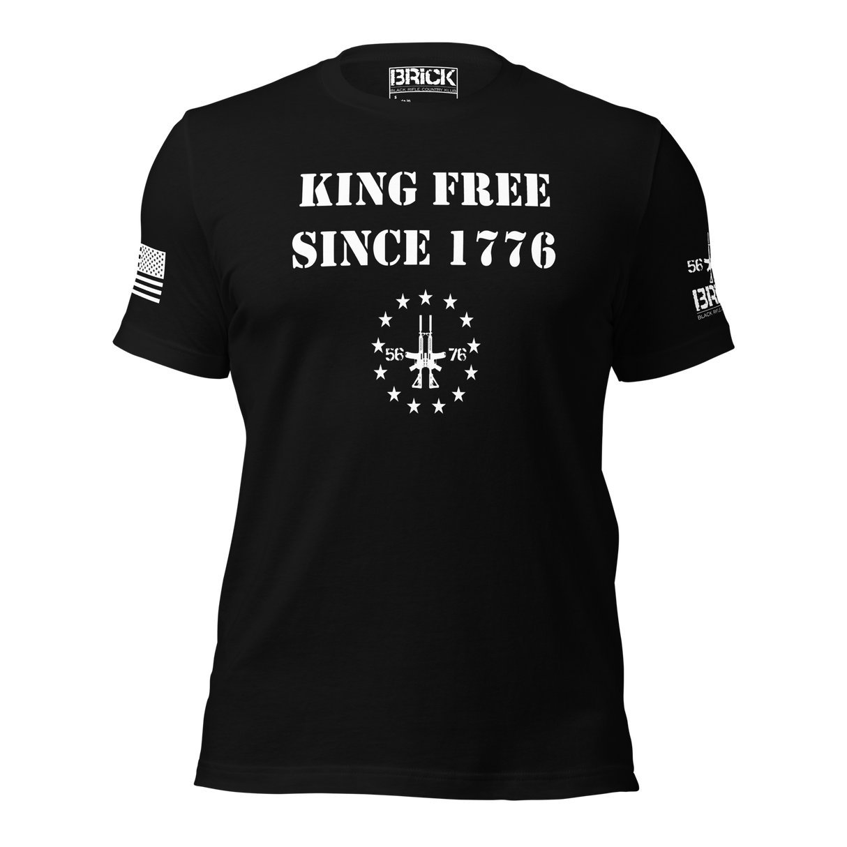 KING FREE SINCE 1776 PATRIOTIC TEE SHIRT