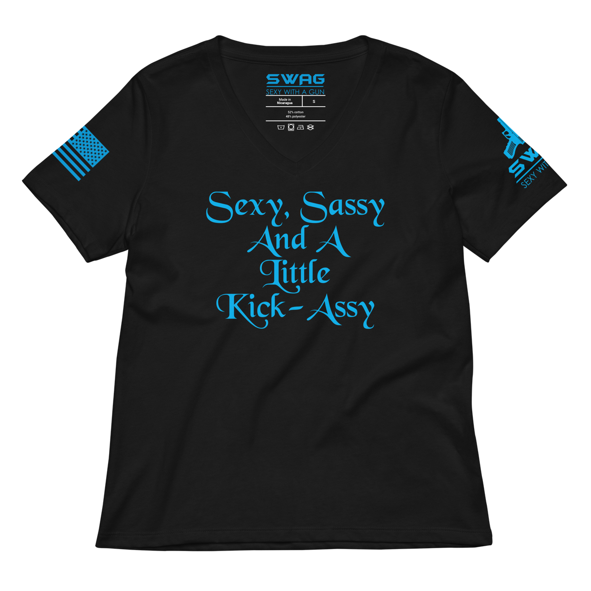 KICK-ASSY WOMENS PATRIOTIC 2A GAMER GIRL SHIRT