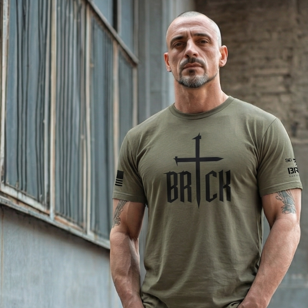 BRICK NAIL CROSS FAITH T-SHIRT