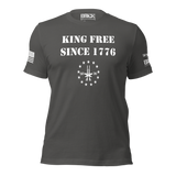 KING FREE SINCE 1776 PATRIOTIC TEE SHIRT